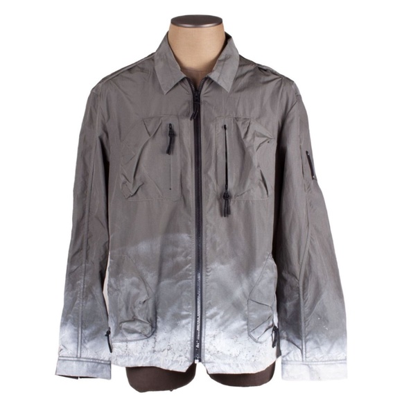 A-COLD-WALL GRAY WHITE PAINTED WINDBREAKER JACKET (FINAL PRICE) - Picture 1 of 8